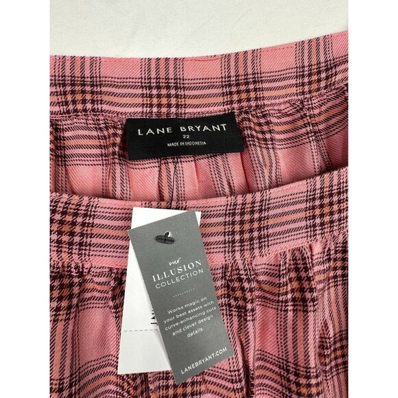 New Lane Bryant Medium‎ Sleeve Square Neck Peplum Blouse Size 22 Pink - Picture 3 of 8